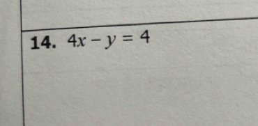 4x-y=4