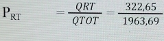 P_RT = QRT/QTOT = (322,65)/1963,69 