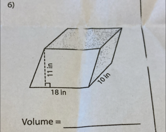 Volume =_ 