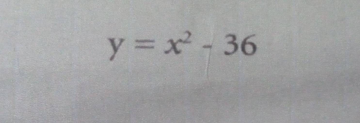 y=x^2-36