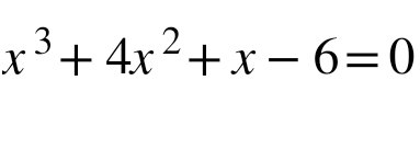 x^3+4x^2+x-6=0