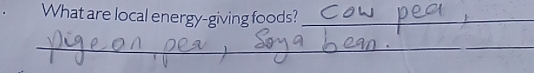 What are local energy-giving foods?_ 
__