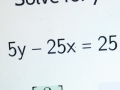 5y-25x=25