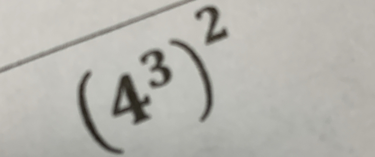 (4^3)^2