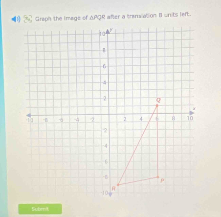 after a translation 8 units left.
Submit