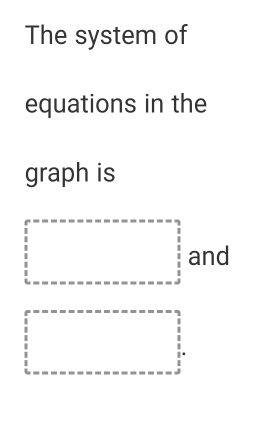 The system of 
equations in the 
graph is 
and