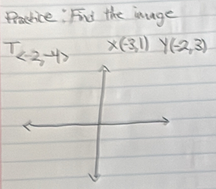 Prochice " Find the iavage
T_  x(-3,1) y(-2,3)