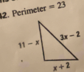 Perimeter =23