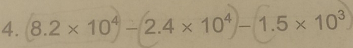 8.2 × 10⁴ - 2.4 × 10⁴ -1.5* 10^3