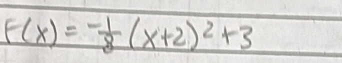 F(x)=- 1/8 (x+2)^2+3