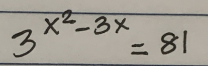 3^(x^2)-3x=81