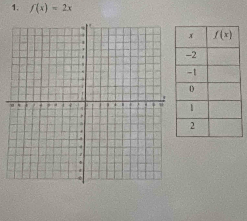 f(x)=2x