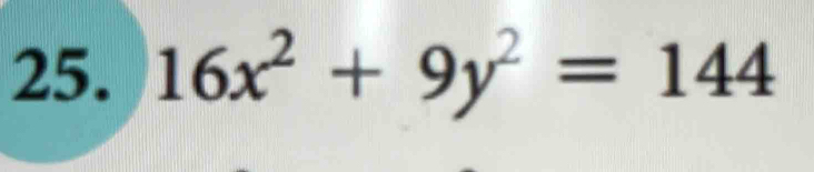 16x^2+9y^2=144