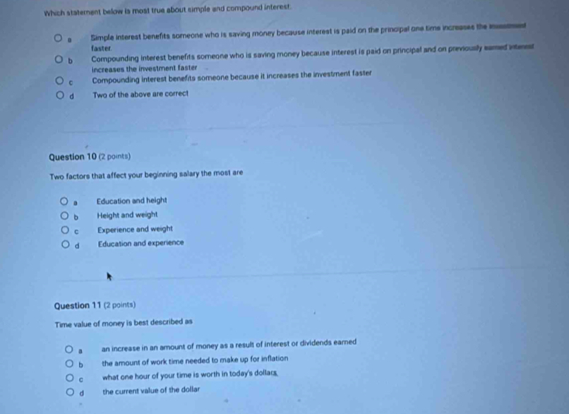 Solved: Which statement below is most true about simple and compound ...