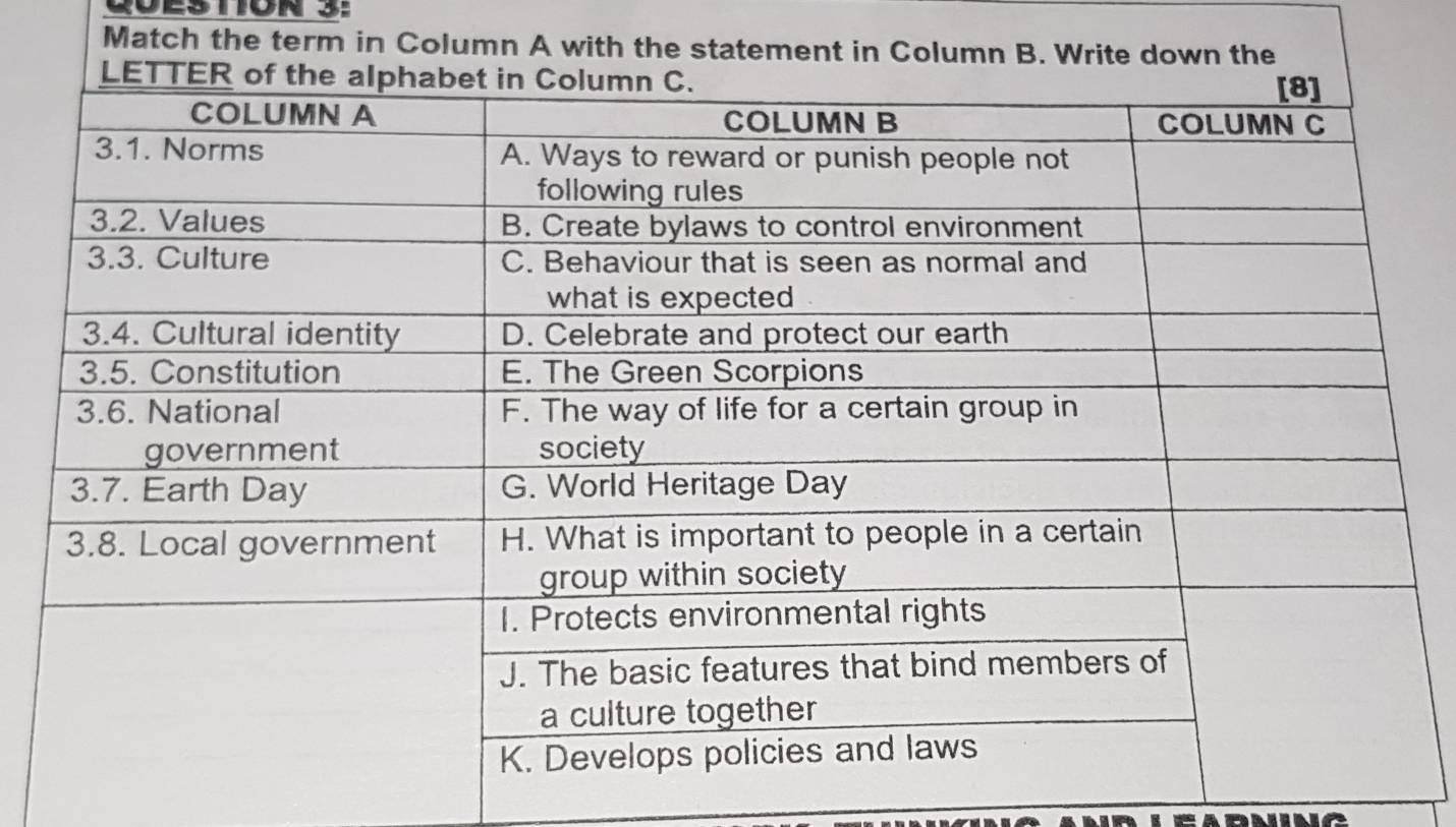 Match the term in