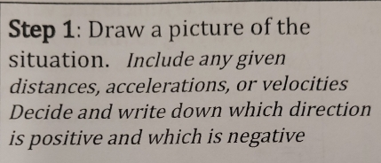Draw a picture of the situation. Include any given distances ...