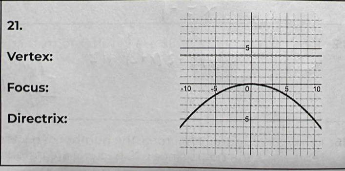 Vertex: 
Focus: 
Directrix: