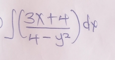 ∈t ( (3x+4)/4-y^2 )dx