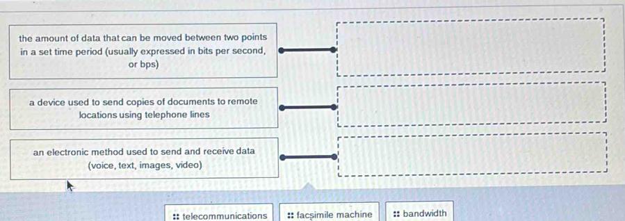 Solved: the amount of data that can be moved between two points in a ...