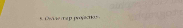 Define map projection.