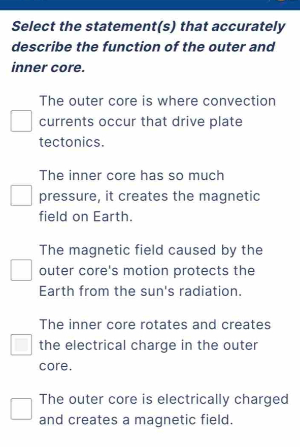 Solved: Select the statement(s) that accurately describe the function ...