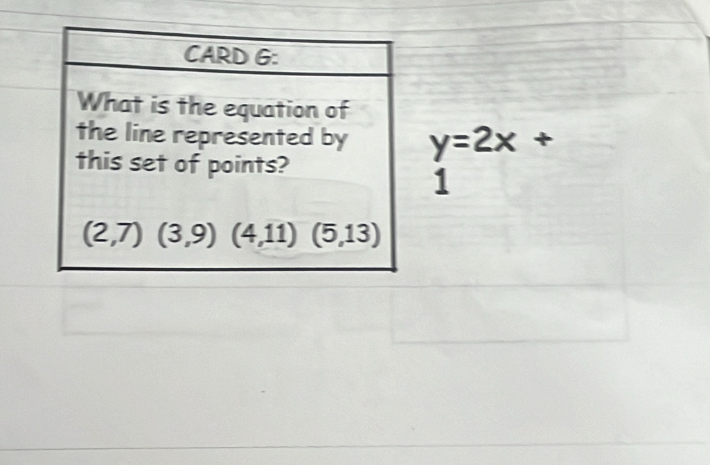 y=2x+
1