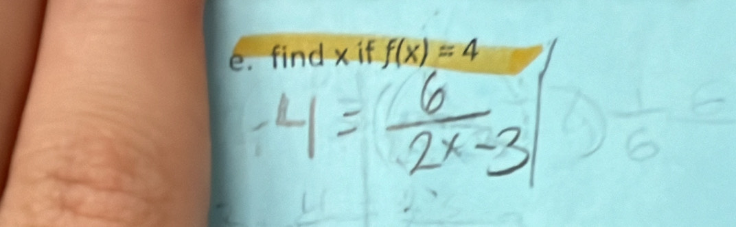 find x if f(x)=4