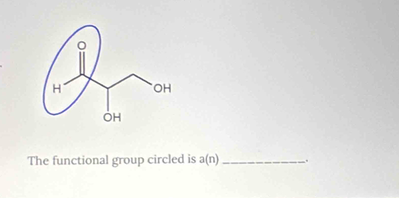 The functional group circled is a(n) _