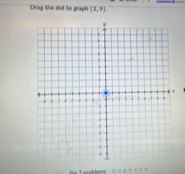 Drag the dot to graph (2,9), 
Da 7 arablems