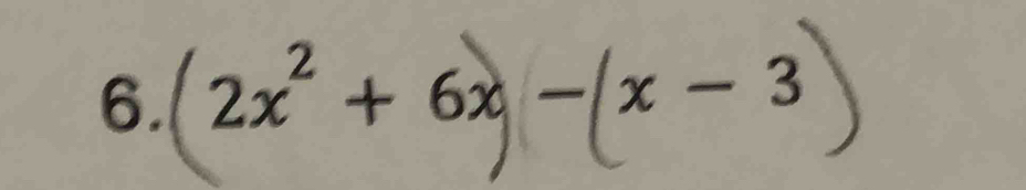 2x² + 6x - x-3