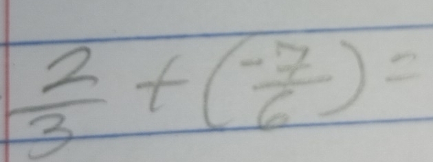  2/3 +( (-7)/6 )=