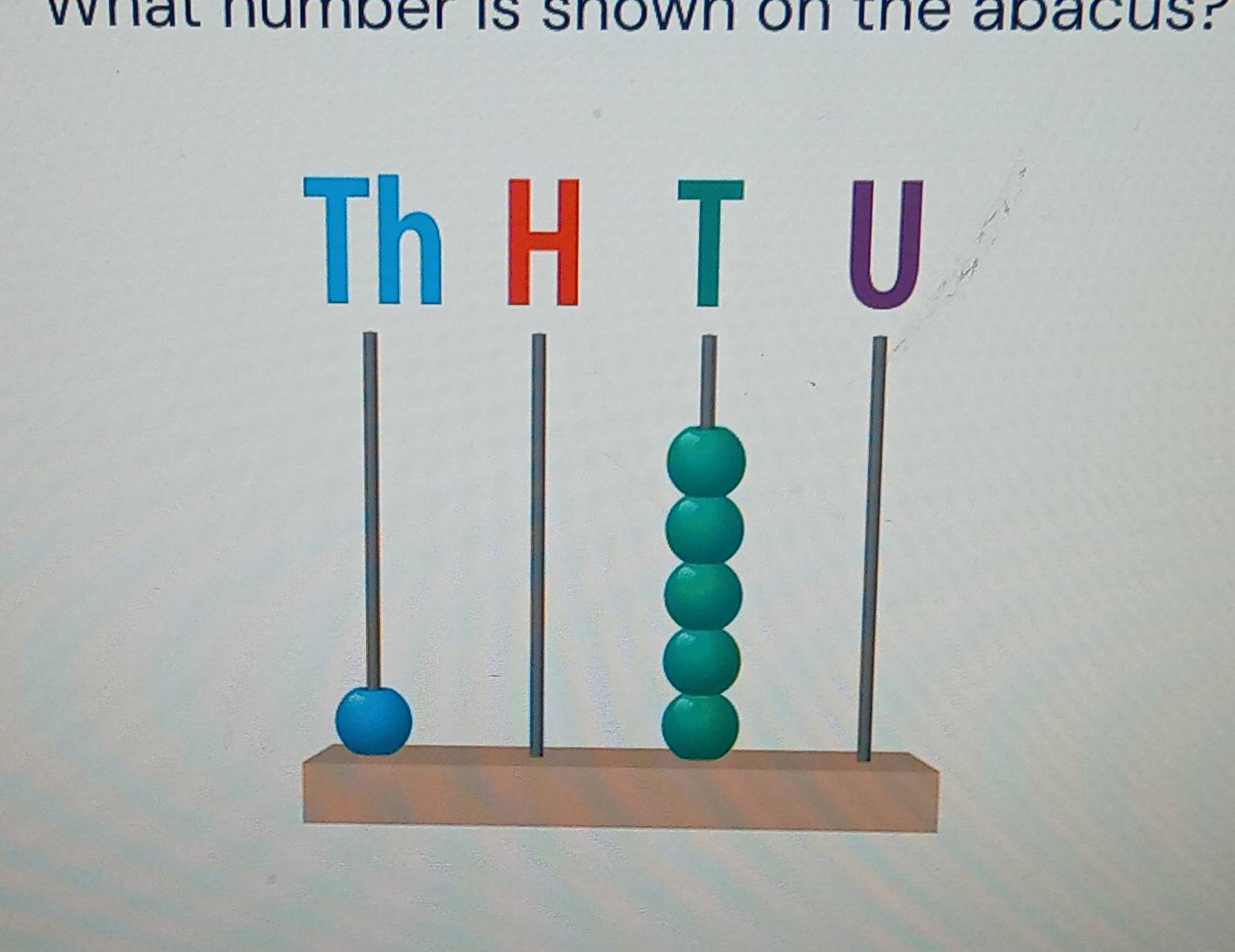 what humber is shown on the apacus?