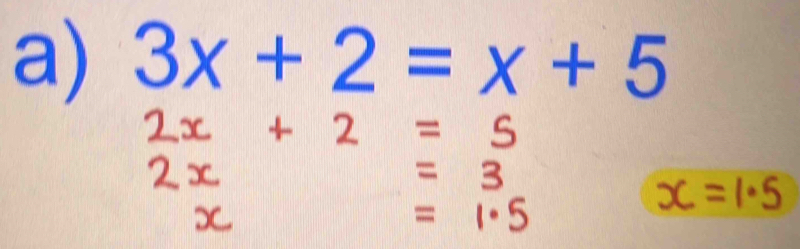 3x+2=x+5