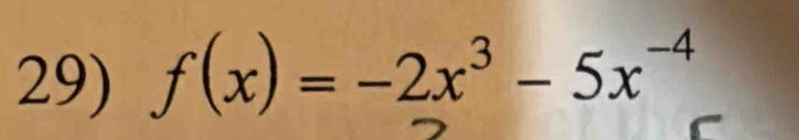 f(x)=-2x^3-5x^(-4)