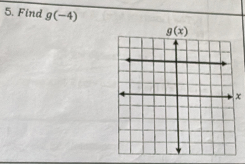 Find g(-4)
x