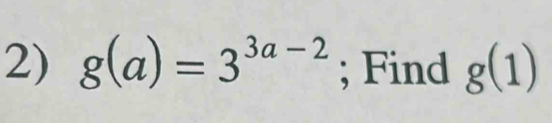 Find g(1)