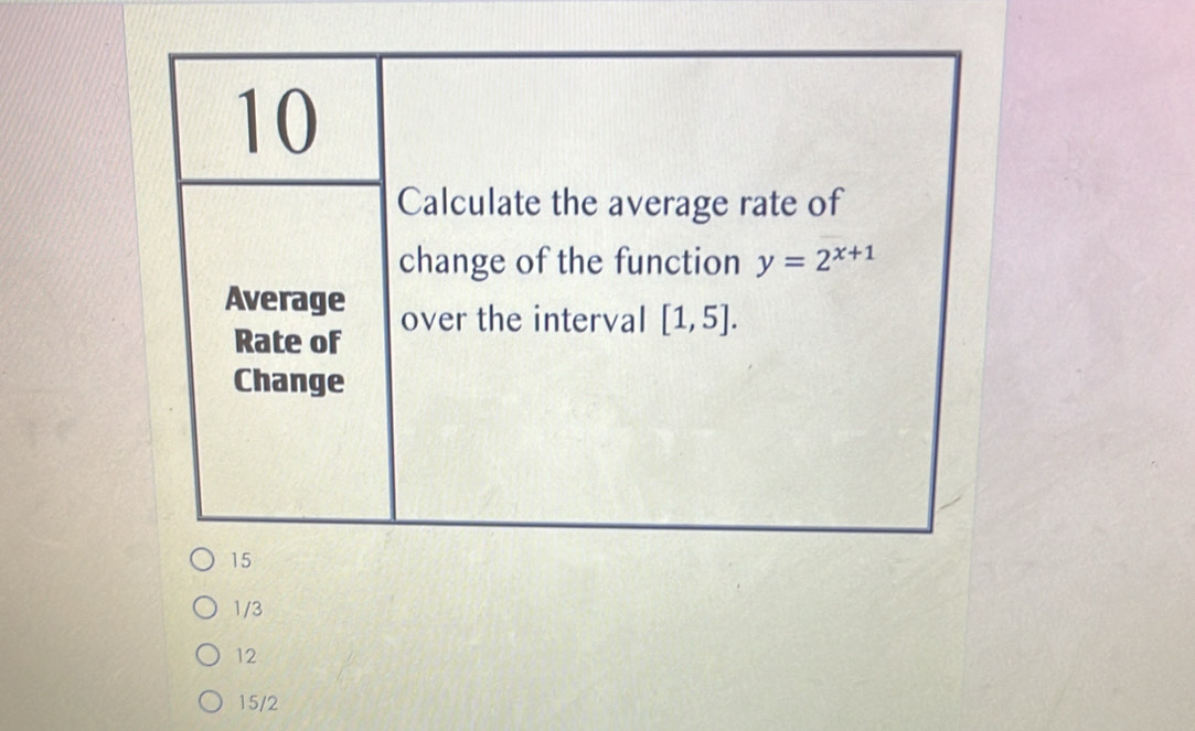 1/3
12
15/2