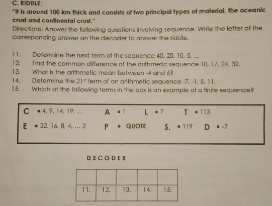 Solved: RIDDLE: 