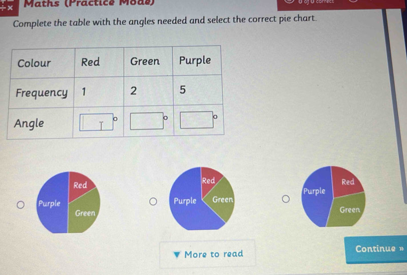 Solved: Maths (Practice Mode) U Complete the table with the angles ...
