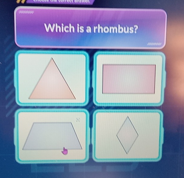 swen 
Which is a rhombus?