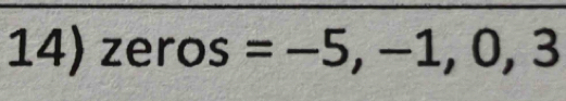 zeros=-5,-1,0,3