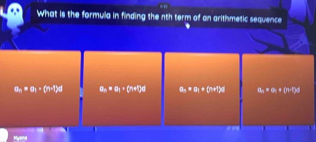 What is the formula in finding the nth term of an arithmetic sequence
3ln 5
2
a_n=a