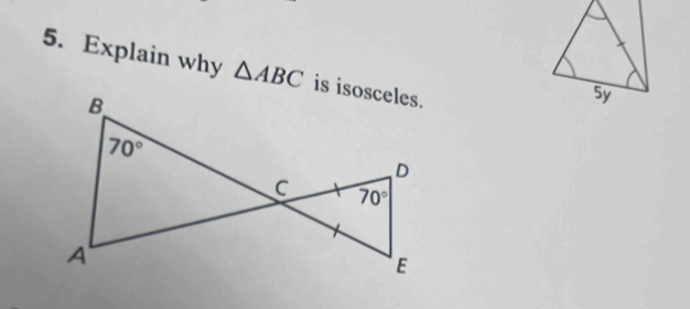 Explain why △ ABC