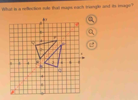 What is a reflection rule that maps each triangle and its image?