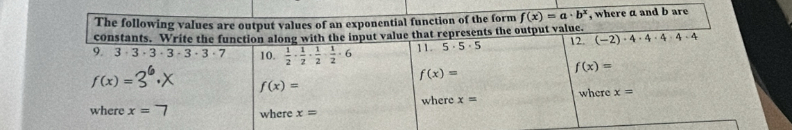 where a and b are