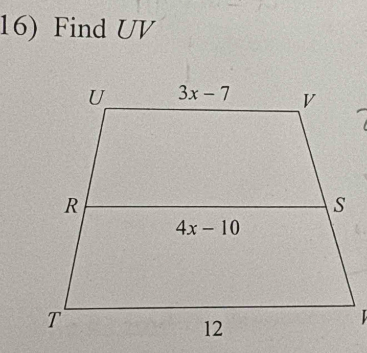 Find UV