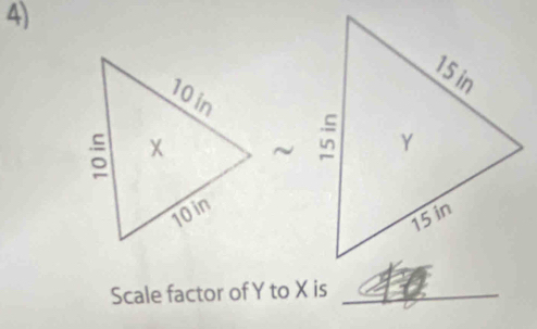 Scale factor of Y to X is_