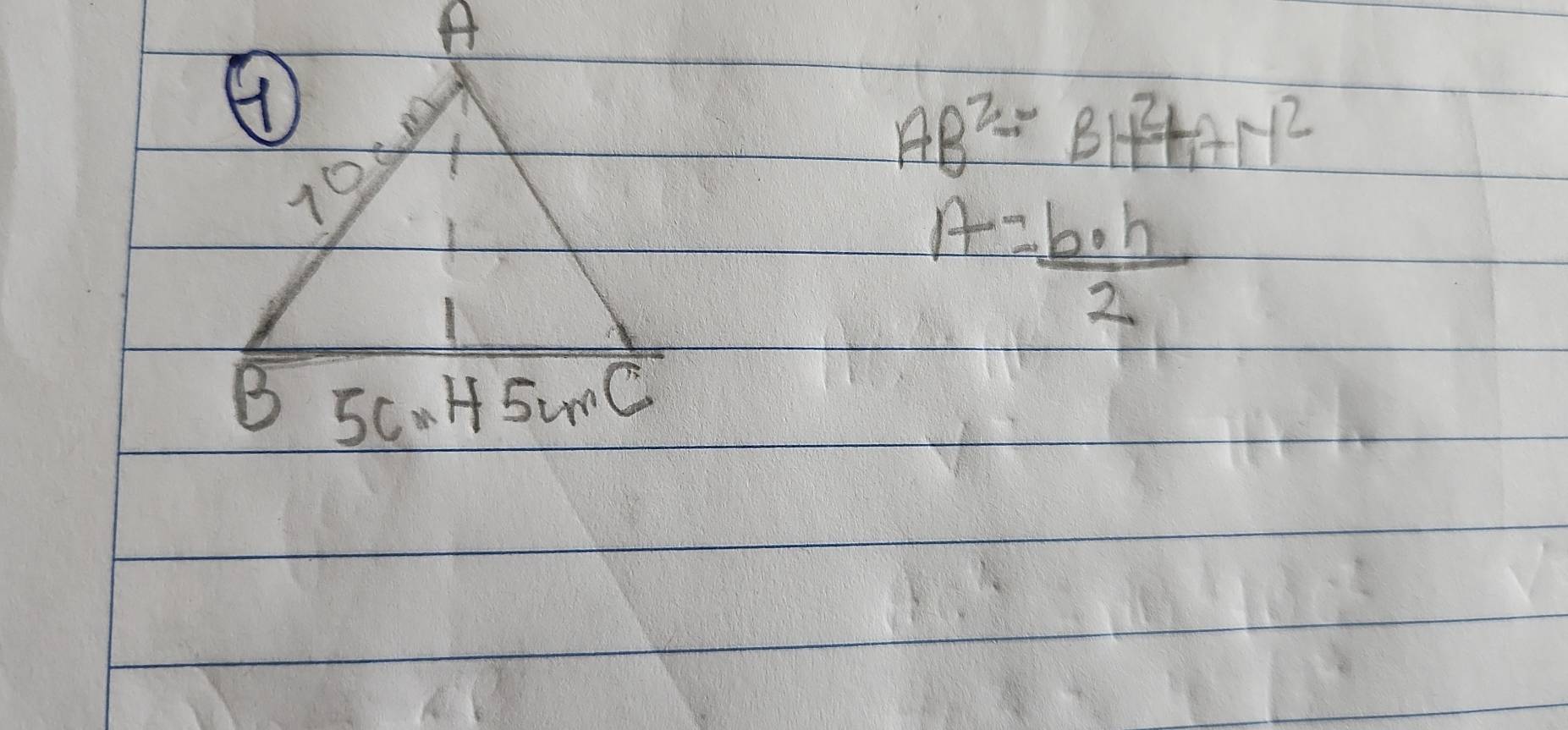 AB^2=BH^2+AN^2
A= b· h/2 