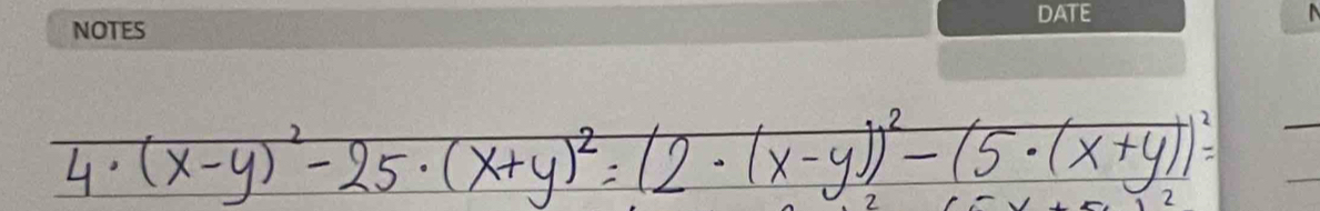 (x-y)^2-25· (x+y)^2=(2· (x-y))^2-(5· (x+y))^2=