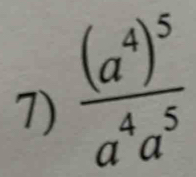 frac (a^4)^5a^4a^5